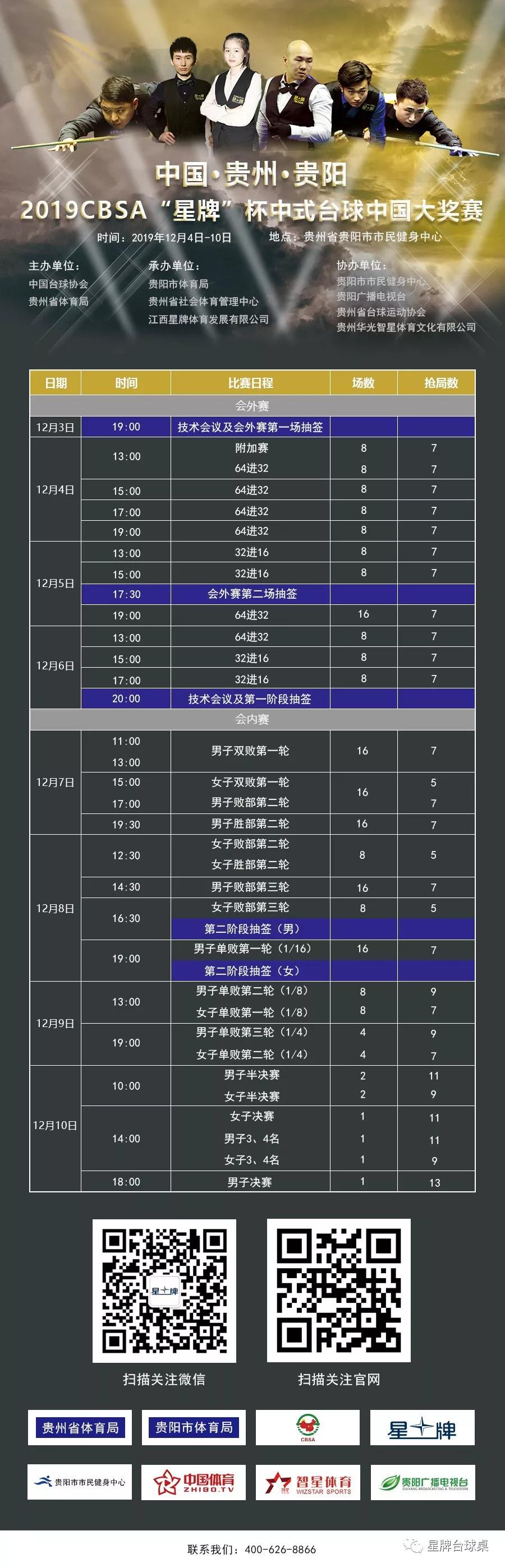 贵阳2019CBSA“kok娱乐平台
”杯中式台球中国大奖赛赛程时间表
